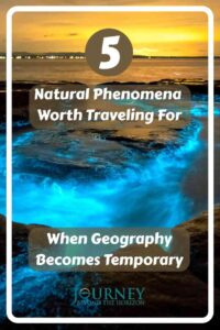 Natural phenomena like auroras, eclipses, migrations, glowing bays, and salmon runs reveal how travel follows Earth’s timing and geography.