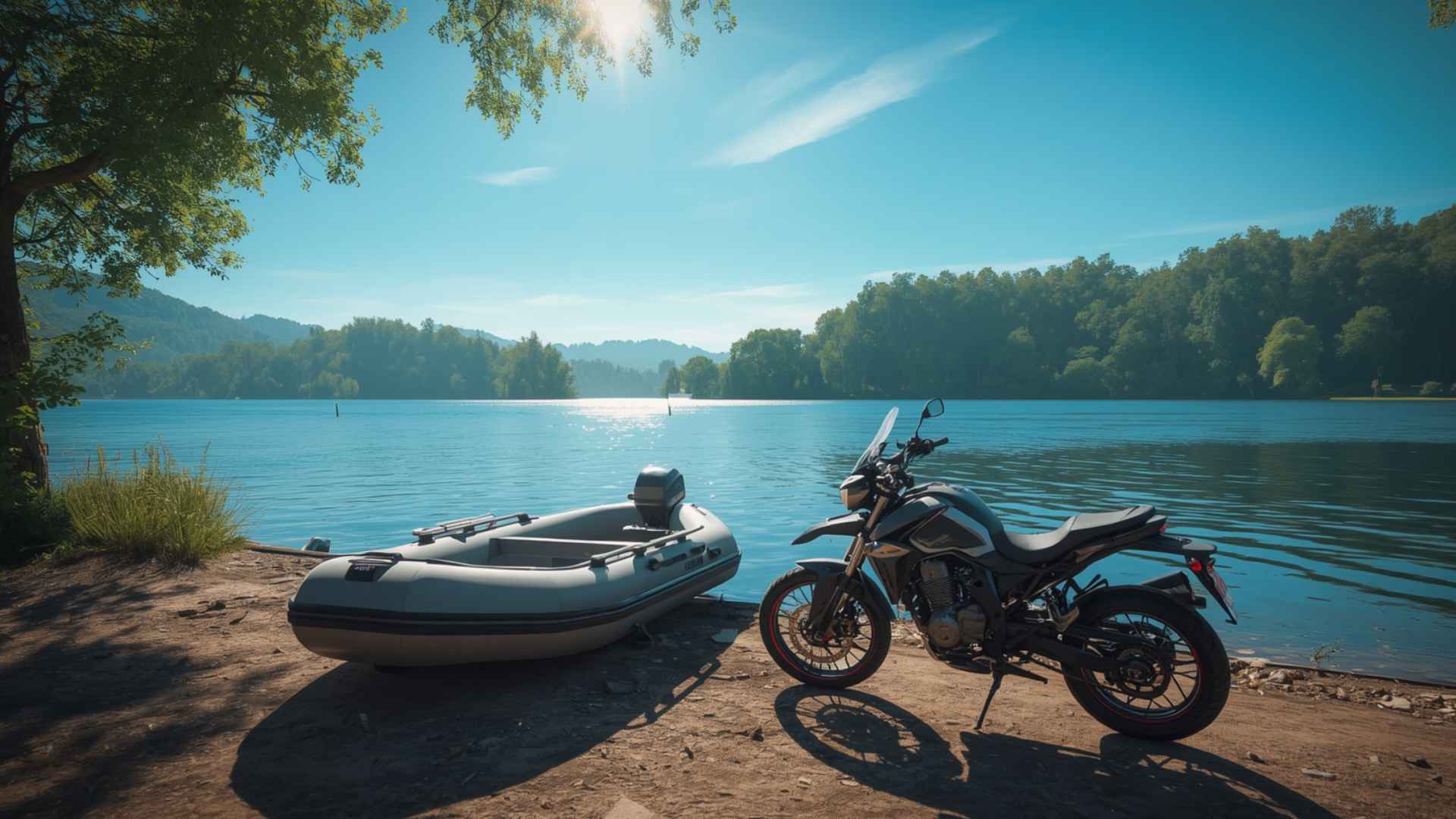 Packraft and motorcycle- a difficult combination