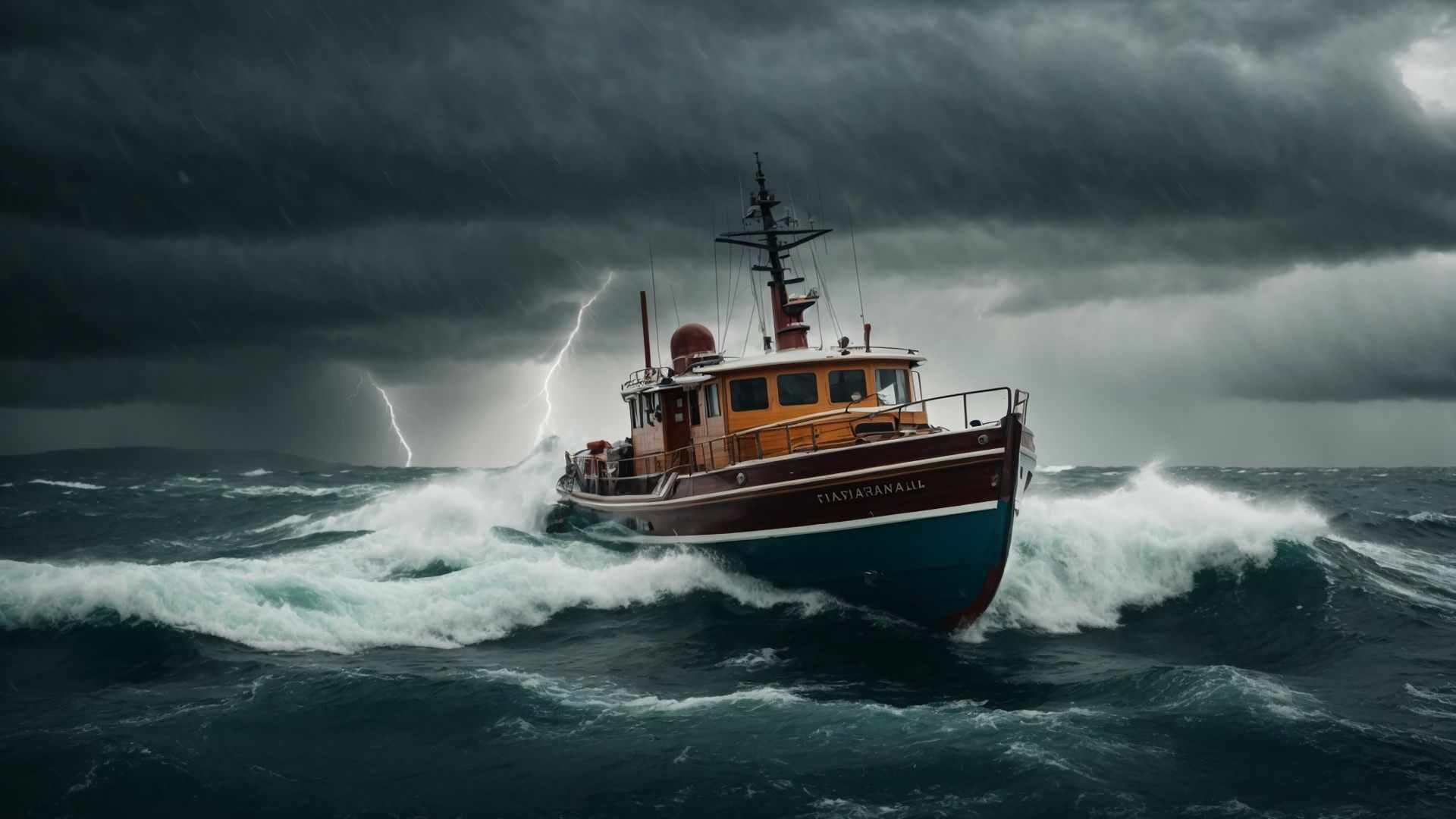 Severe weather on the sea