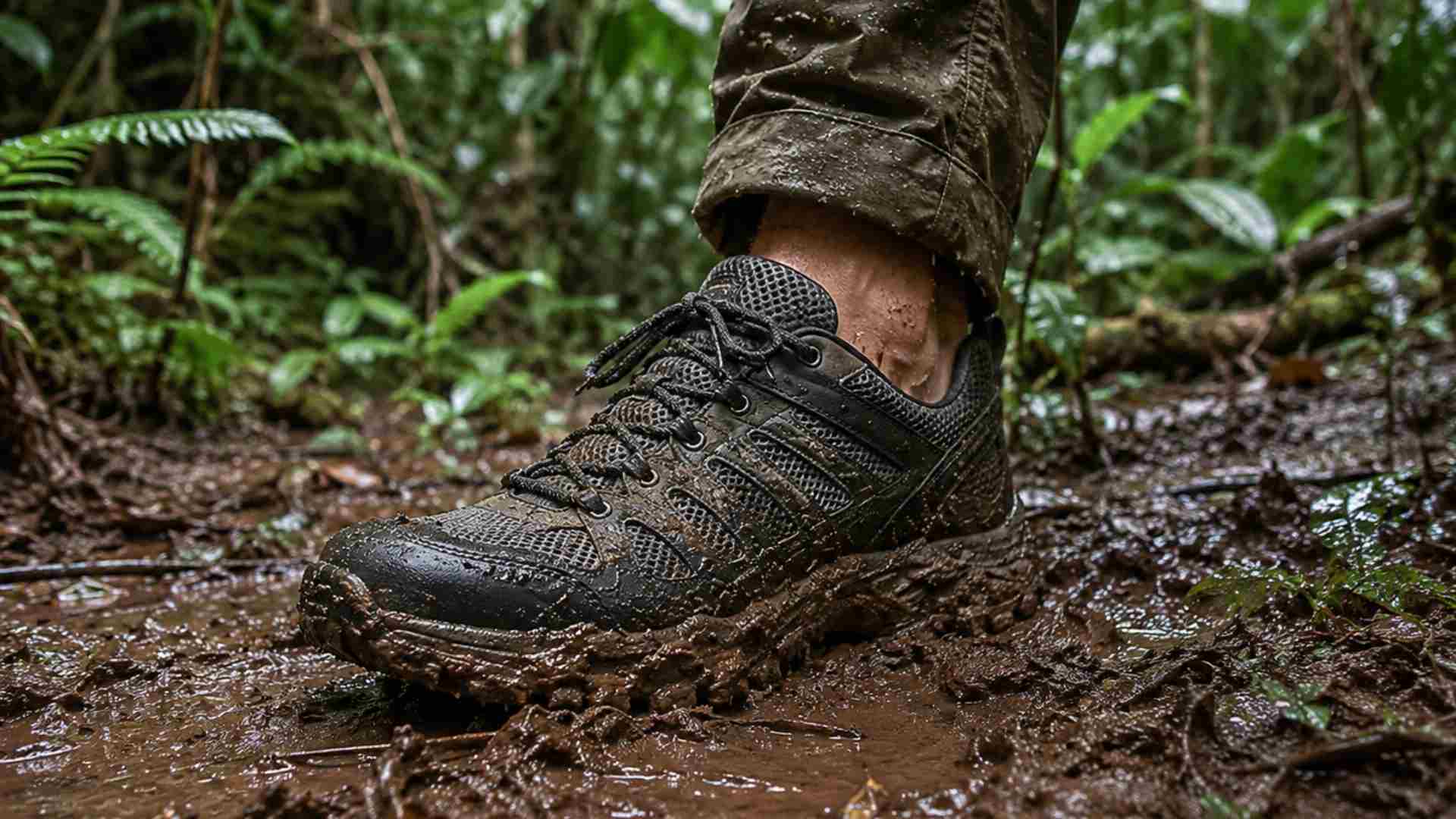 Footwear for muddy jungle