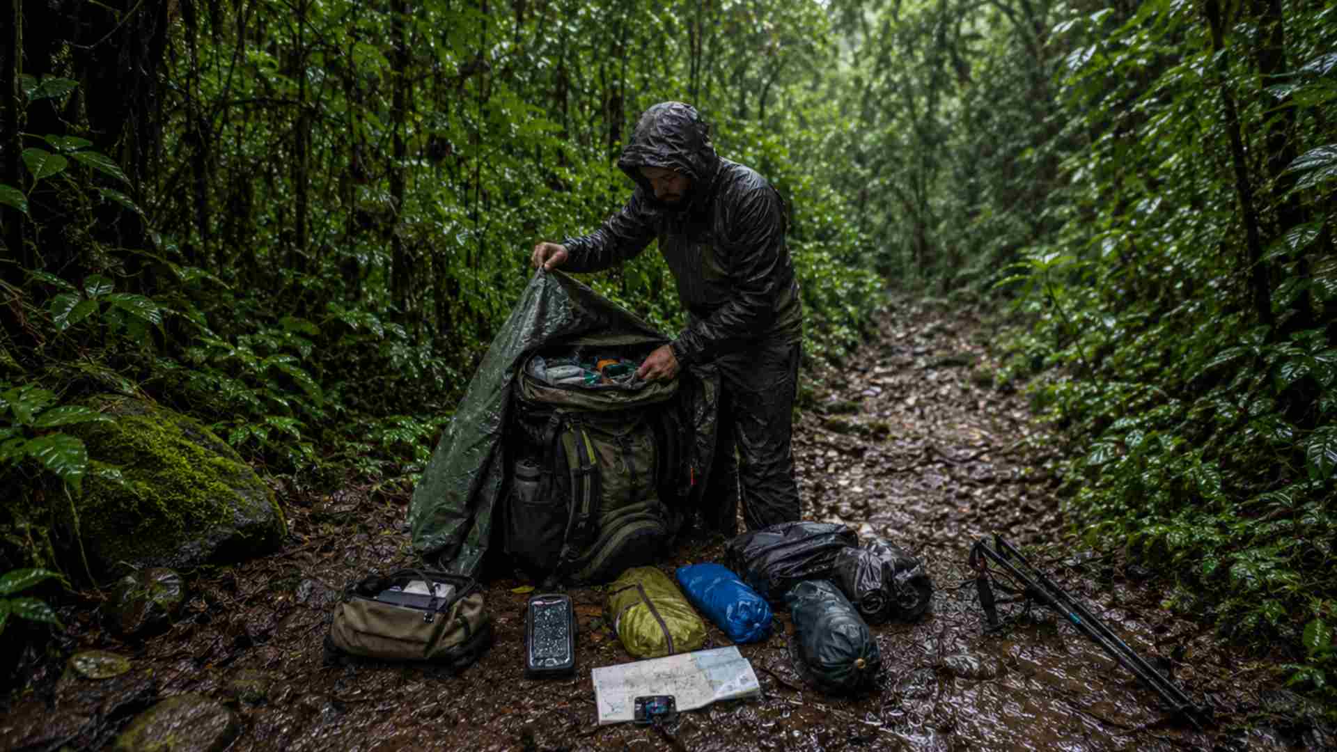 Testing a gear system in wet conditions can reveal access, waterproofing and weight problems before they become serious in remote terrain.