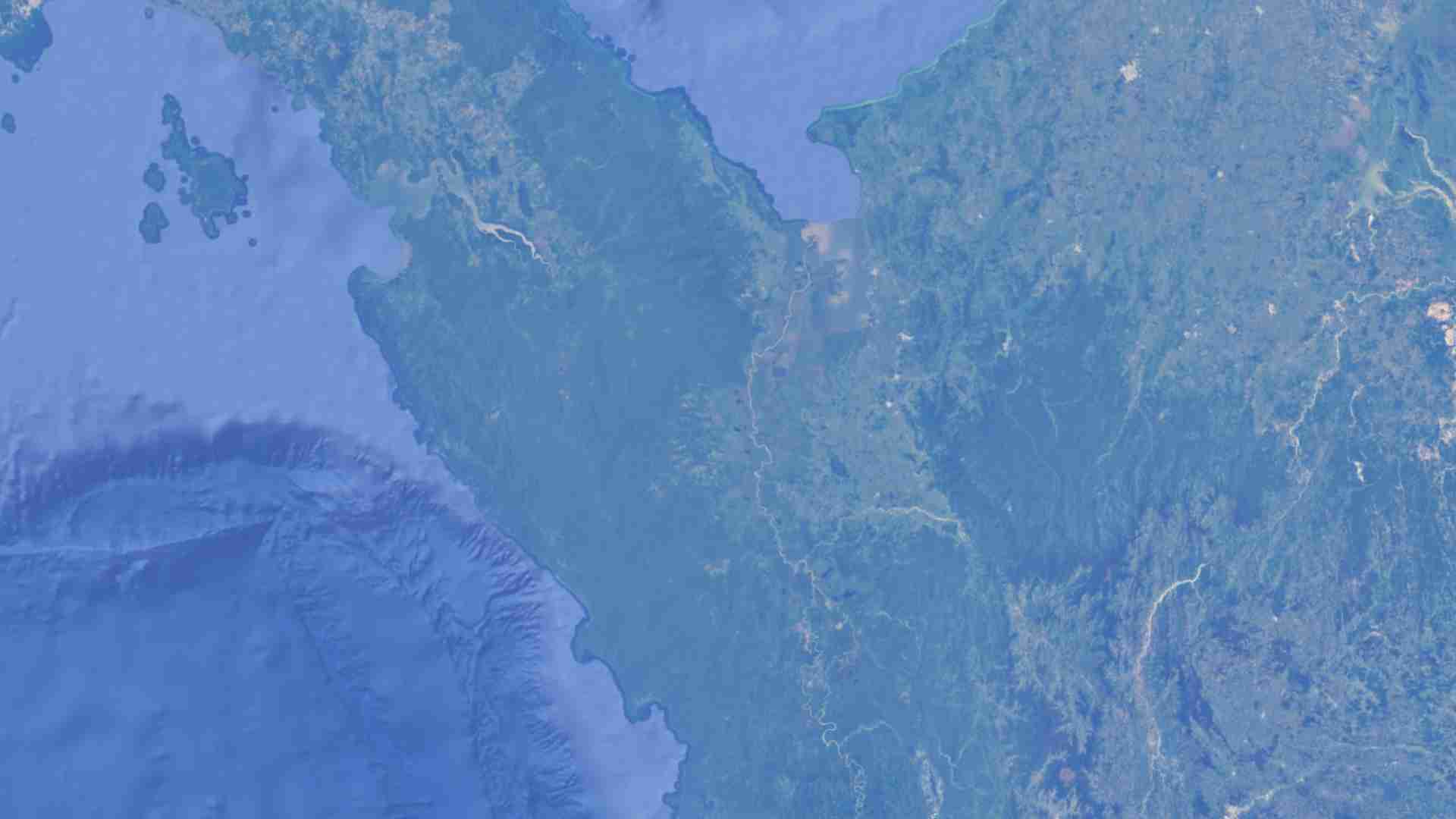 Darien Gap from above- the land exit from South America