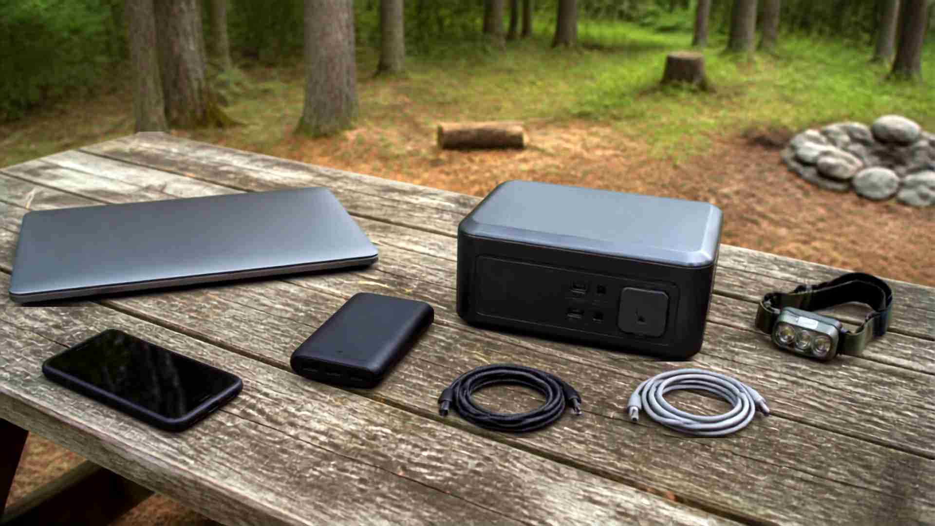 Compact power bank and portable power station for storing energy during off-grid travel